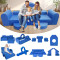 Custom Blue Arch and Basketball Modular Sofa for Little Ones with Soft Foam Cushions