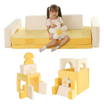 Factory Customized Compressible Kids Fabric and Sponge Combo Sofa for Wholesale