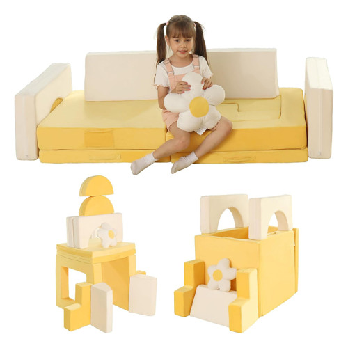 Factory Customized Compressible Kids Fabric and Sponge Combo Sofa for Wholesale
