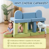 Customizable Modular Play Couch Sofa Bed with Soft Foam Lounging Pads for Kids