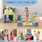 Customizable Modular Play Couch Sofa Bed with Soft Foam Lounging Pads for Kids