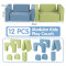 Customizable Modular Play Couch Sofa Bed with Soft Foam Lounging Pads for Kids