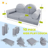 Custom Modular Kids Sofa Bed with Soft Foam Cushions for Rest and Play