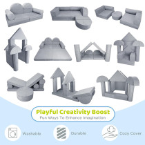 Custom Modular Kids Sofa Bed with Soft Foam Cushions for Rest and Play