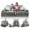 Tailored Light Grey 17 Piece Modular Children Sofa Set for Playroom and Bedroom