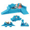 Made-to-Order Blue Modular Children Sofa Set for Playroom and Bedroom