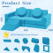 Made-to-Order Blue Modular Children Sofa Set for Playroom and Bedroom