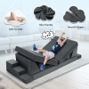Custom-Made Grey Modular Kids Sofa Set for Playroom and Bedroom
