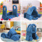 Tailored Light Blue Modular Children Sofa Set for Playroom and Creative Spaces