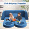 Tailored Light Blue Modular Children Sofa Set for Playroom and Creative Spaces