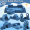 Tailored Light Blue Modular Children Sofa Set for Playroom and Creative Spaces