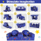 Custom Blue Cosmic Galaxy Modular Kids Sofa Set for Playroom and Imaginative Play
