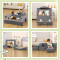 Custom Grey Modular Kids Sofa with Ball Pit Set in Playhouse Design for Playroom