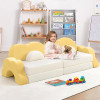 Customized Yellow 13 PCS Cloud Shape Modular Children Couch Set for Playroom