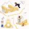 Customized Yellow 13 PCS Cloud Shape Modular Children Couch Set for Playroom