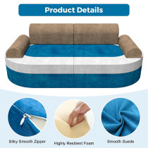 Customized Ocean Blue Ship Theme Modular Children Couch Set for Playroom