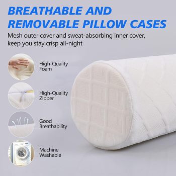 Custom Cervical Pillow Memory Foam Neck Bolster 3.1in Medium Soft Sleep Yoga