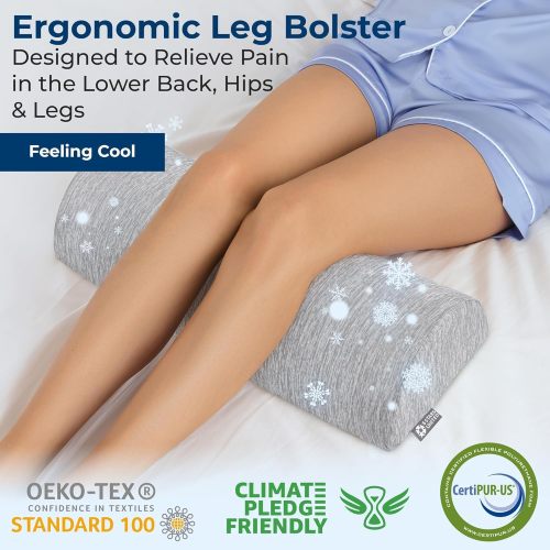 Custom Factory Memory Foam Knee Pillow with Cooling Cover for Sciatica Relief