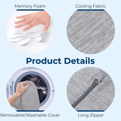 Custom Factory Memory Foam Knee Pillow with Cooling Cover for Sciatica Relief
