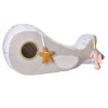 Custom Factory Whale Shaped Soft Play Seat for Kids with Hanging Toys for Interactive Fun