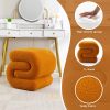 Custom Factory OEM Teddy Upholstered Pouf Stool Comfortable Ottoman for Kids and Home