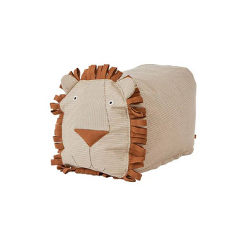 Custom Factory Lion Shaped Soft Pouf Ottoman Seat for Kids Room and Play Area