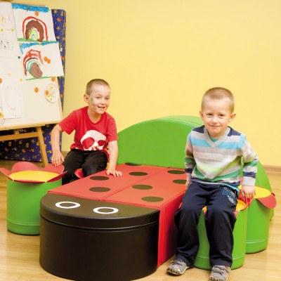 Custom Factory Ladybug Shaped Modular Soft Play Set for Kids Playroom and Nursery