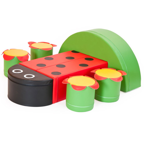 Custom Factory Ladybug Shaped Modular Soft Play Set for Kids Playroom and Nursery