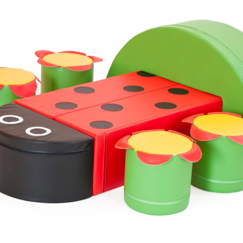 Custom Factory Ladybug Shaped Modular Soft Play Set for Kids Playroom and Nursery