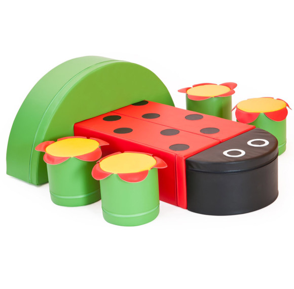 Custom Factory Ladybug Shaped Modular Soft Play Set for Kids Playroom and Nursery