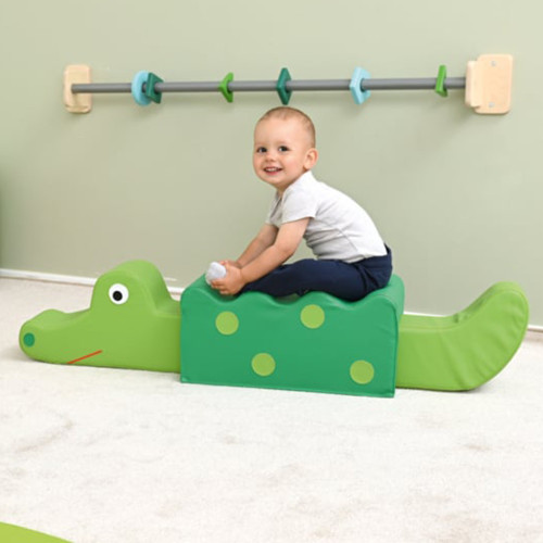 Custom Factory Crocodile Shaped Soft Climbing Toy for Kids Playroom and Nursery