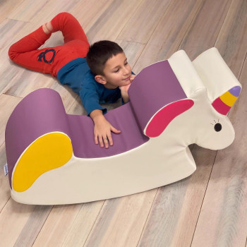 OEM Custom Specialized Workshop Kids Soft Play Rocking Horse Foam Toy for Toddler Indoor Play