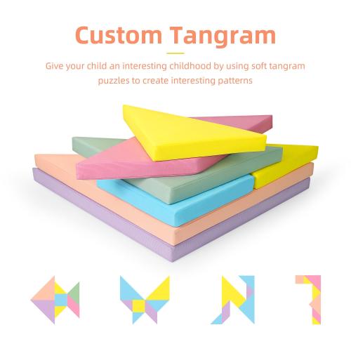 Professional Manufacturer Kids Soft Play Mat Tangram Shape Foam Puzzle for Playroom