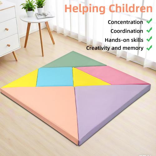 Professional Manufacturer Kids Soft Play Mat Tangram Shape Foam Puzzle for Playroom