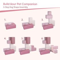 Specialized Workshop Modular Kids Play Sofa 7 PCS Pink Foam Couch for Soma Cube Play