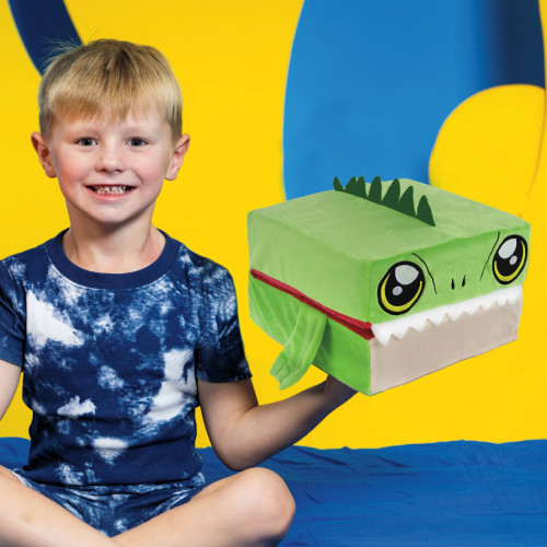 Made-to-Order Factory Kids T-Rex Cube Pillow Plush Toy 2 in 1 Cushion for Toddlers