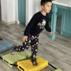 Tailored Production Black Car Shaped Folding Kids Sofa Bed Soft Foam Couch for Playroom