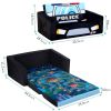 Tailored Production Black Car Shaped Folding Kids Sofa Bed Soft Foam Couch for Playroom