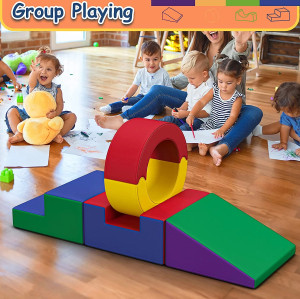 Crafted Manufacturer Crawling and Sliding Soft Foam Play Tunnel Set for Toddlers