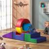 Crafted Manufacturer Crawling and Sliding Soft Foam Play Tunnel Set for Toddlers