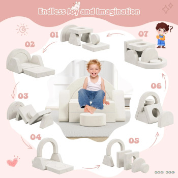Custom Factory Grey Kids Single Sofa Modular Play Couch Foam Toy Sofa for Playroom and Bedroom