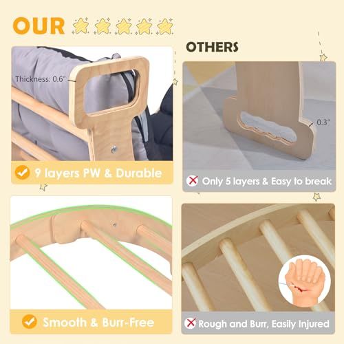 Custom Factory Climbing Arch Pillow for Toddlers Multiuse Montessori Floor Lounger Cushion Washable