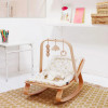 Modern Baby Rocker Chair – Washable Fabric Toddler Recliner Seat with Soft Foam Cushion