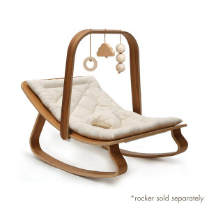 Modern Baby Rocker Chair – Washable Fabric Toddler Recliner Seat with Soft Foam Cushion