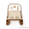 Modern Baby Rocker Chair – Washable Fabric Toddler Recliner Seat with Soft Foam Cushion