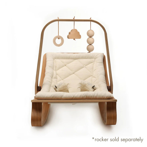 Modern Baby Rocker Chair – Washable Fabric Toddler Recliner Seat with Soft Foam Cushion