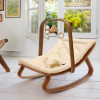 Modern Baby Rocker Chair – Washable Fabric Toddler Recliner Seat with Soft Foam Cushion