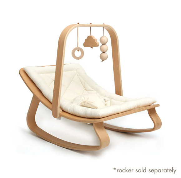 Modern Baby Rocker Chair – Washable Fabric Toddler Recliner Seat with Soft Foam Cushion