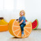 Custom Factory Orange Shape Foam Rocking Chair Compressible Kids Soft Seat for Indoor Play