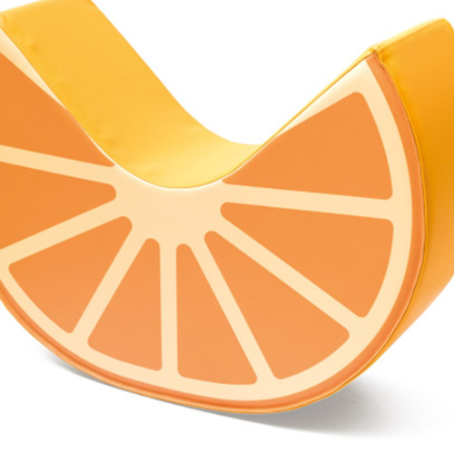 Custom Factory Orange Shape Foam Rocking Chair Compressible Kids Soft Seat for Indoor Play